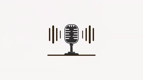 microphone for podcast or broadcast animation video