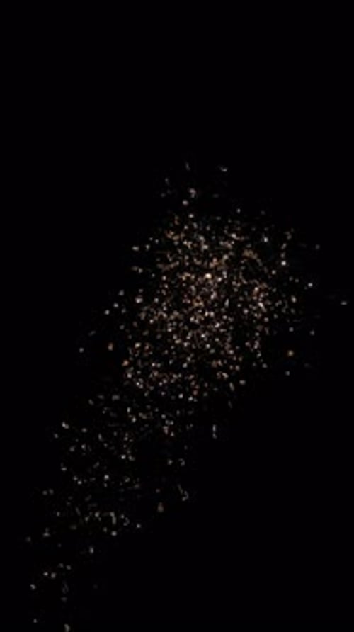 Falling Golden Glitter Particles Celebration Background