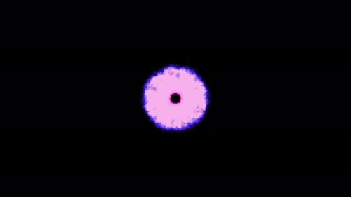 Blue and pink particle shock waves. Realistic energy explosion and blasts. Shockwave effect and wave