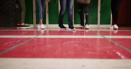 School, books and face of boy at locker for learning, studying lesson and knowledge in classroom