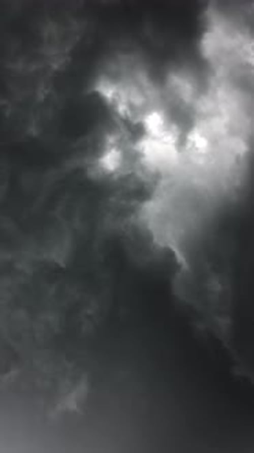 Dark storm clouds are moving
