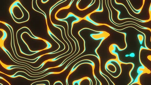 Glowing Abstract Background With Rhythmic Motion Graphics and 3D Animation