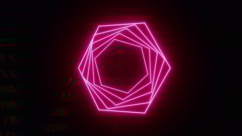 Abstract Red Neon Loop