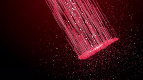 Digital Lines Reveal Red Lips Animation