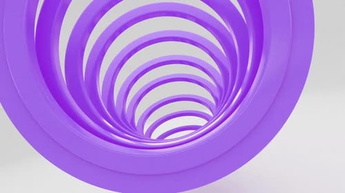 3D Loopable Pink Circles Background on white background