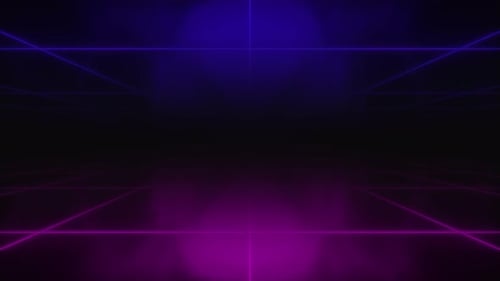80s Retro Futuristic Sci Fi Seamless Loop. Retrowave Neon Lights Animation Background V6