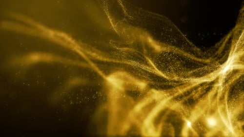 Abstract Golden Particle Dust Flow Animation Background