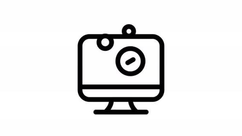 computer line icon animation