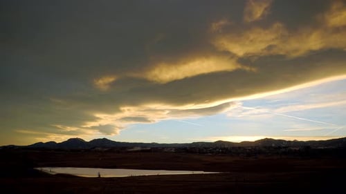 Time lapse of sunset and lenticular clouds in Boulder, Colorado
