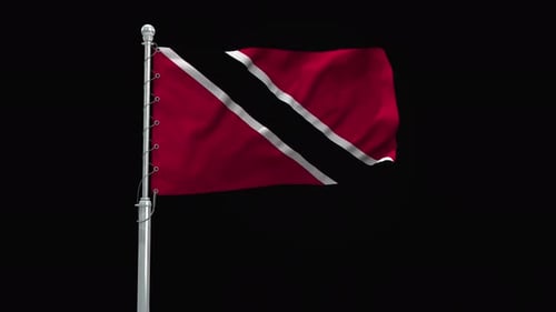 Realistic Trinidad and Tobago Flag Waving Animation