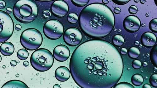 Abstract Macro Bubbles Shifting Colors and Patterns