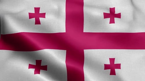 Seamless Loop of Waving Georgia National Flag