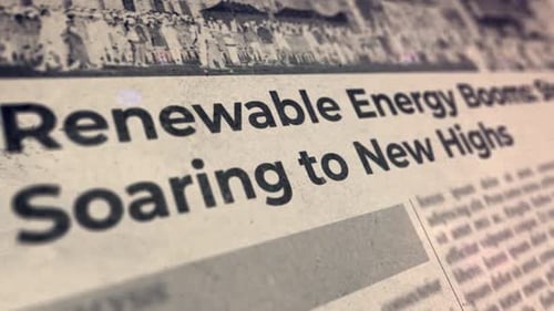 Retro Glitch Effect Newspaper Headline Reveal