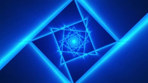 Blue Geometric Spiral VJ Loop 4K