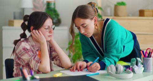 The Teacher Explains Difficult Mathematics Issues to the Student
