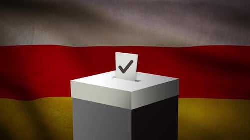 Animated Ballot Box with Checkmark for Election and Voting Concepts