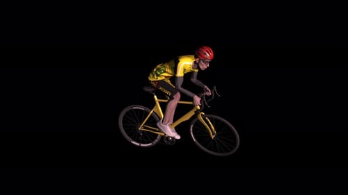 3D Animated Cyclist for Sports and Fitness Projects