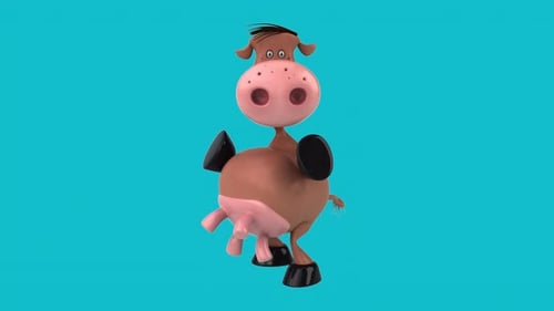 Fun 3D cartoon cow (with alpha channel)