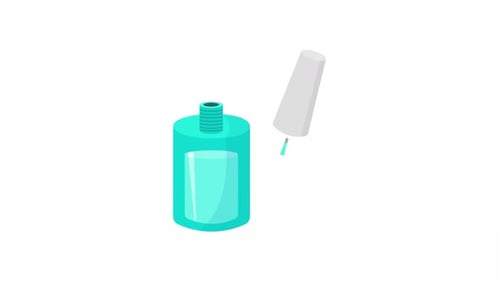 Nail Polish Bottle and Brush Animation