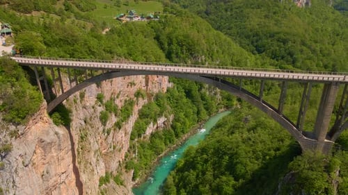 This Stunning Aerial Stock Video Captures the Breathtaking Beauty of the Djurdjevica Tara Bridge in