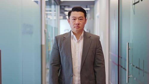 Professional Adult Man in Modern Office Environment