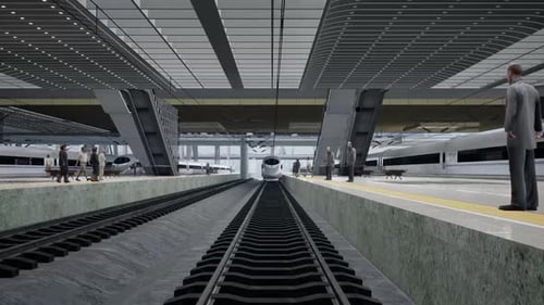 estación de tren rápido