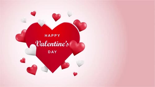 Animated Valentine's Day Hearts Greeting
