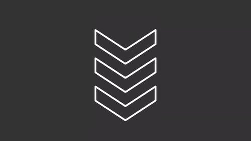 Moving down direction arrows white line animation