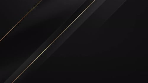 Black glass background. Geometric luxury vector background with golden lines. Elegant black graphic
