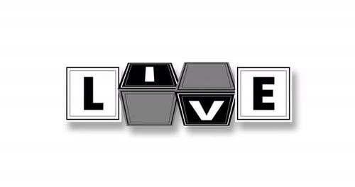 Minimalist Rotating Cubes Text Reveal Animation