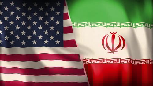 Usa And Iran Background Loop