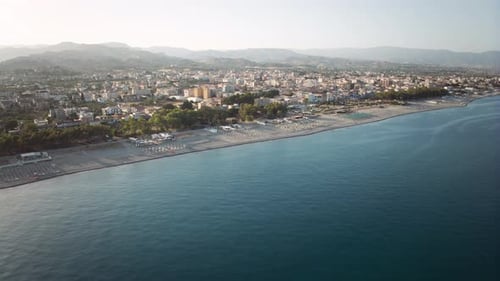 City Near The Ocean In Summer Season Aerial View