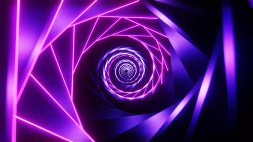 Purple Spiral Dragon Tunnel Background VJ Loop Animation in 4K
