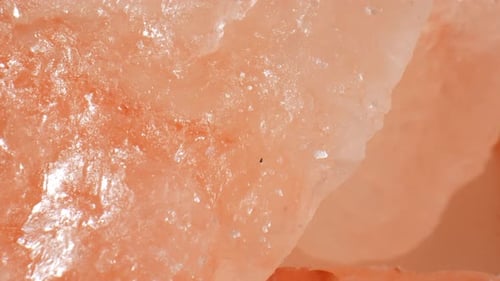 Macro Shot of Pink Himalayan Salt Crystals