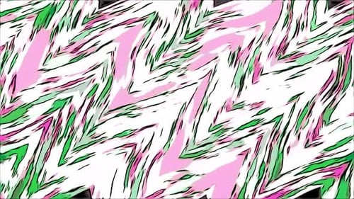 Colorful psychedelic zigzags moving in waves