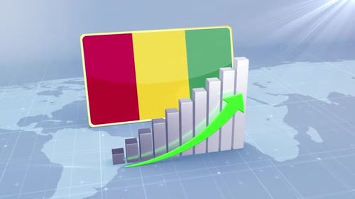 Guinea Economic Growth Bar Chart Graph Rising Green Arrow