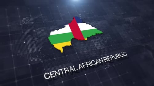 Central African Republic Map Animated Title Graphic