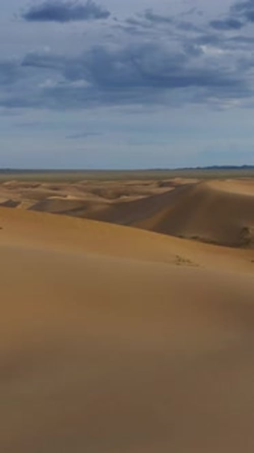 Beatiful landscape in desert at sunset timelapse
