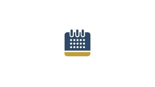 Animated Flat Design Calendar Icon