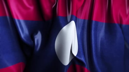 Laos Flag Waving Animation for National Identity and Global Presence