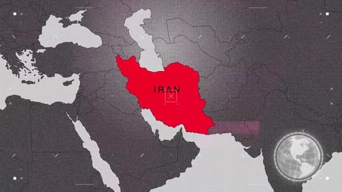 Digital World Map Zoom and Country Highlight Animation