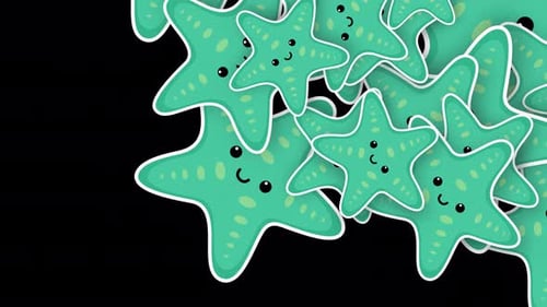 Cartoon Animal Transition with alpha channel. 4K