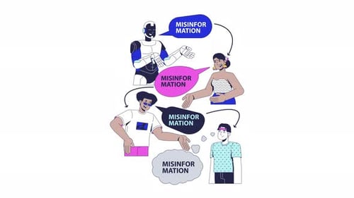 Spread of misinformation through AI 2D animation