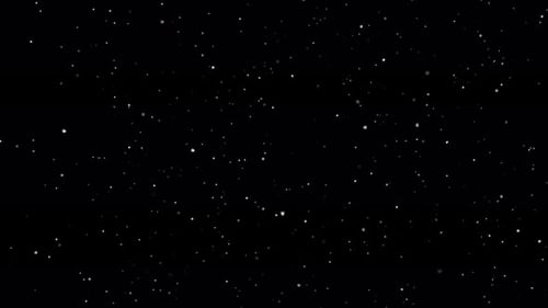 Abstract Glittering Particles Floating on Black Background