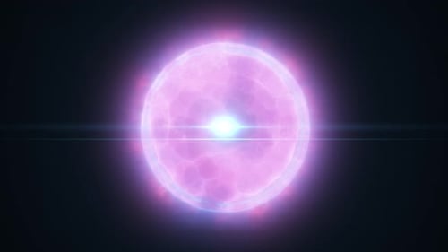 Pulsating Glowing Energy Orb with Lens Flare Animation