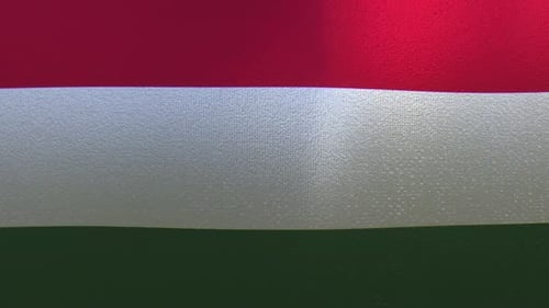 Hungary Flag Closeup