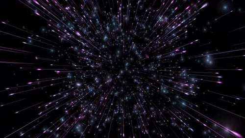 Abstract Cosmic Star Field Warp Speed Light Streaks