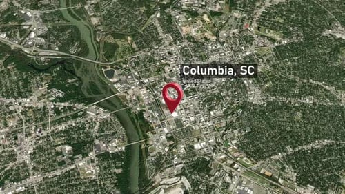 Columbia City Zoom (SC, United States) from Space to Earth