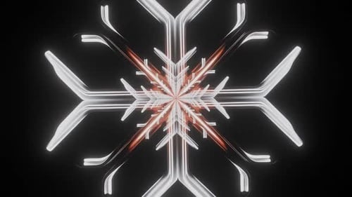 Abstract Neon Geometric Lines in Constant Motion