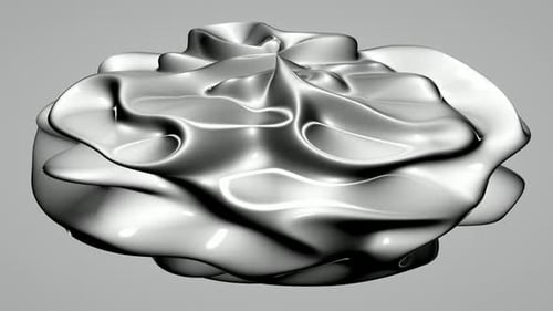 Glossy Abstract Fluid Shape Morphing Animation
